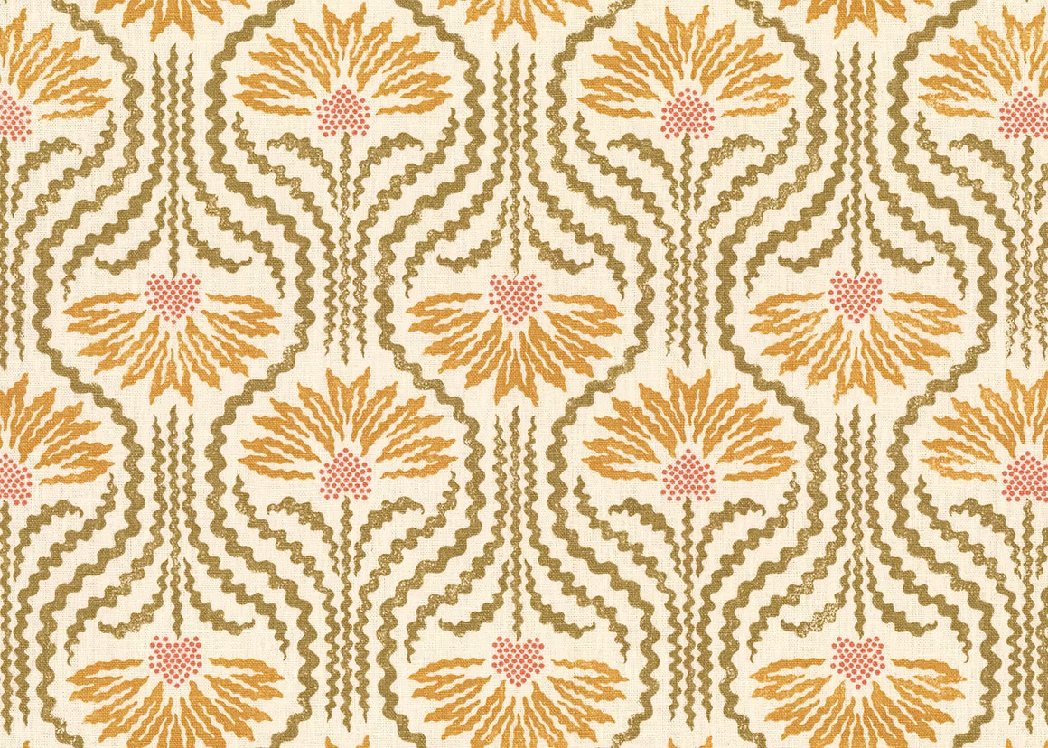 Palmette Linen - Citrine