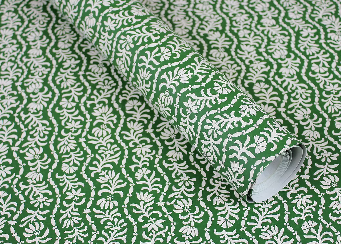 Posy Wallpaper - Emerald