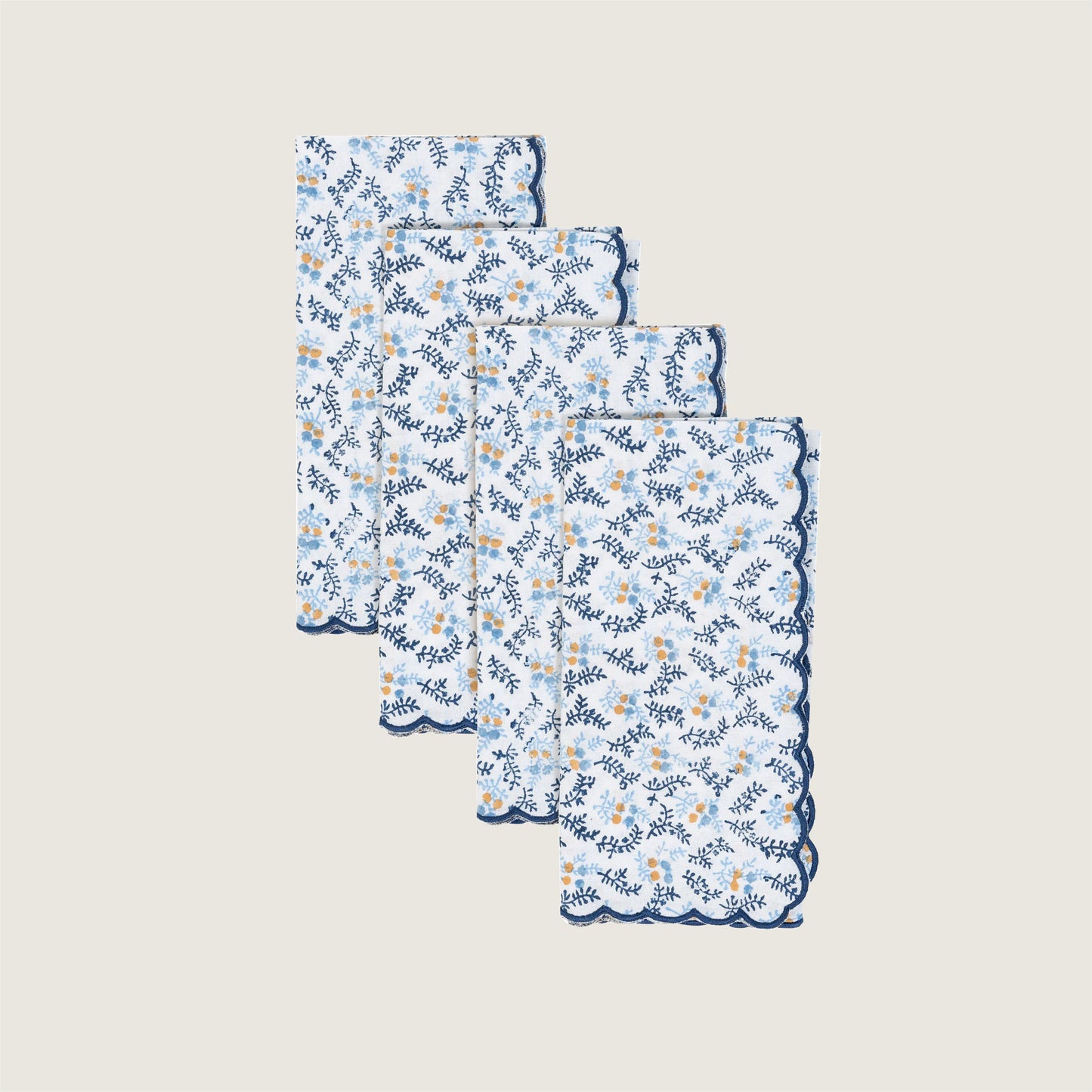 Blue Floral Napkin Set