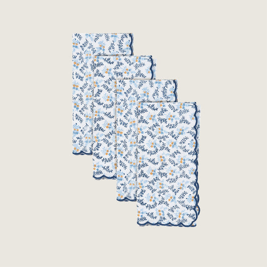 Blue Floral Napkin Set