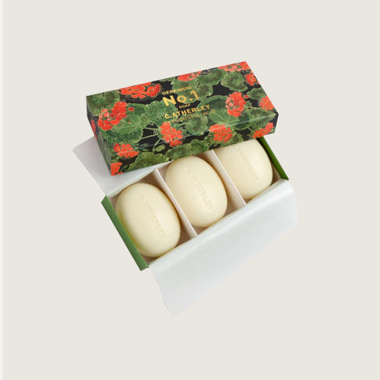 Geranium No.1 Soap Trio Special Edition Box
