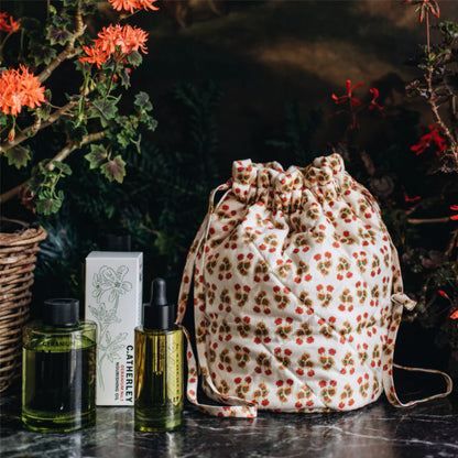 Quilted Drawstring Bucket Bag