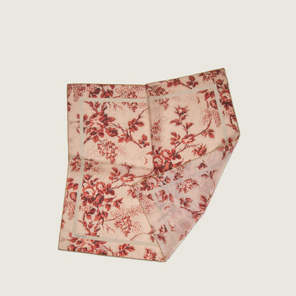 Red Flower Toile Scarf