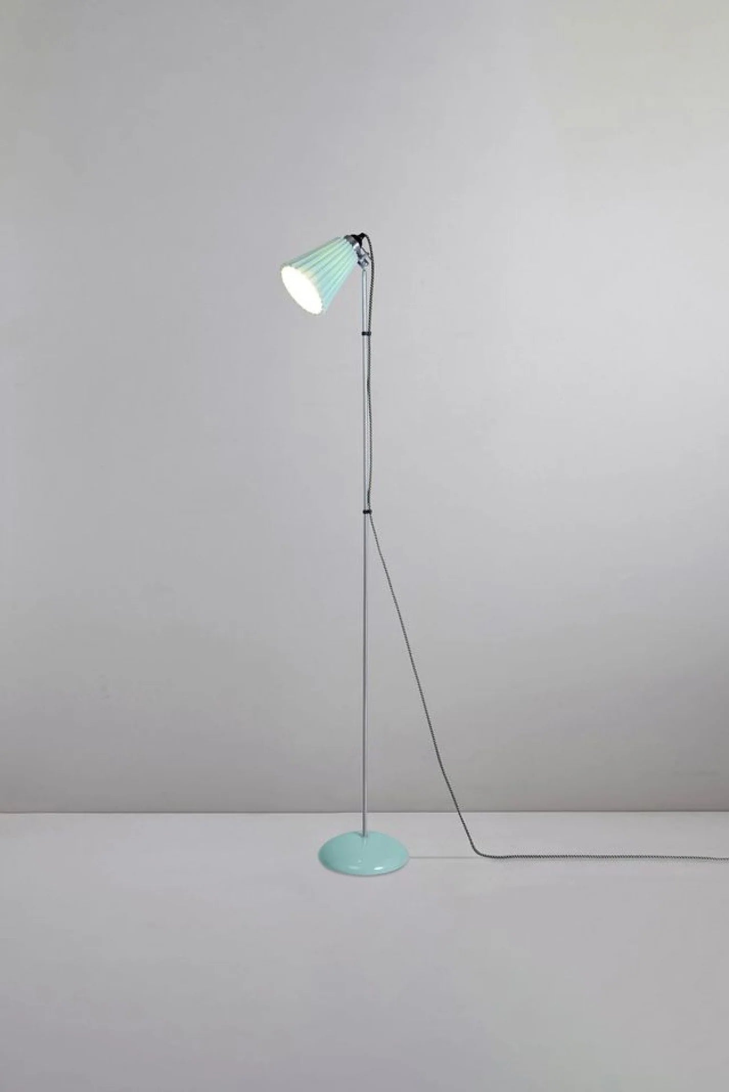 Hector Pleat Medium Floor Light - Light Green