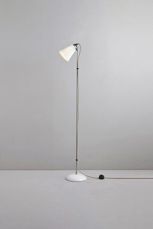 Hector Pleat Medium Floor Light - Natural White