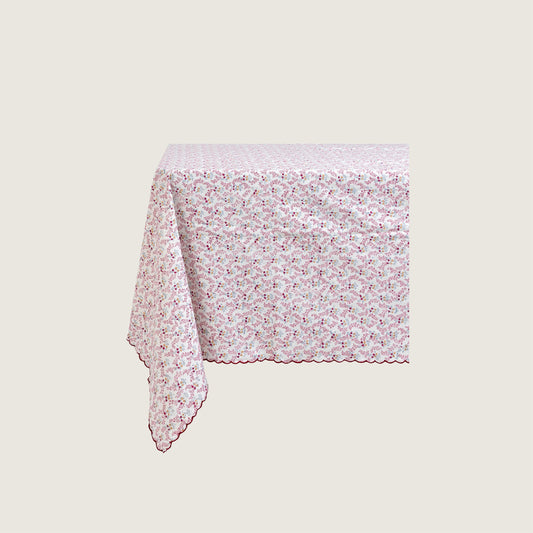 Red Floral Table Cloth
